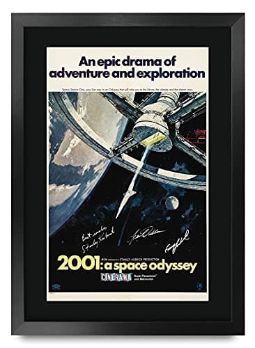 Image of HWC Trading FR A3 2001 A Space Odyssey Gifts Printed Poster Signed Autograph Picture for Movie Memorabilia Fans - A3 Framed