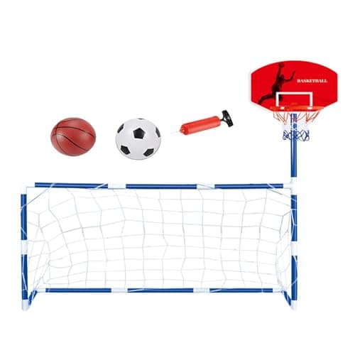 Image of Basketball Arch for Kids - 2 in 1 Sports Activity Center,Indoor Basketball Game Set, Includes Basketball Bow, Soccer Goals for Kids Boys and Girls