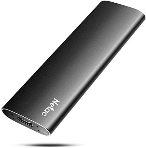 Image of Netac Portable SSD 500GB USB 3.2 Gen 2 (10 Gbps, Type-C) External Solid State Drive External Hard Drive,Mobile SSD 500GB, Business Travel Essential, Deep Black
