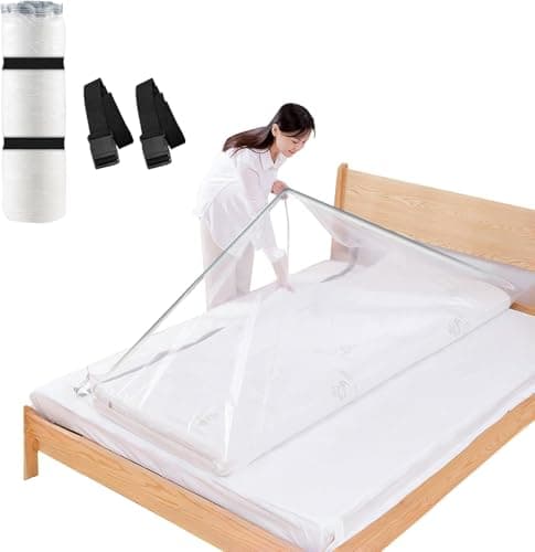Image of Large Vacuum Storage Bags - Mattress Vacuum Bag for Compression of Mattresses, Duvets & Clothes, Waterproof with Zipper, Reusable - Vacuum Seal Bags for Moving (240x120cm)