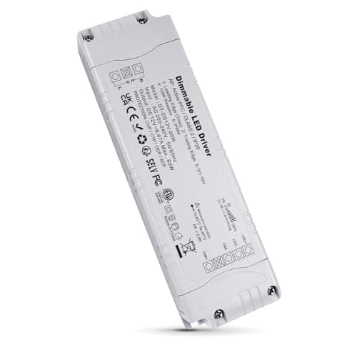 Image of REYLAX LED Driver 12V Dimmable Triac, 80W 6.67A Transformer 240 to 12V, Constant Voltage Power Supply, High Power Factor, Low Voltage Transformer for LED Applications
