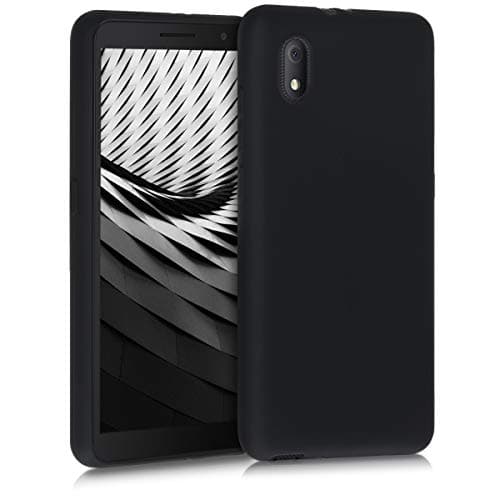 Image of kwmobile Case Compatible with Alcatel 1B (2020) Case - Soft Slim Protective TPU Silicone Cover - Black