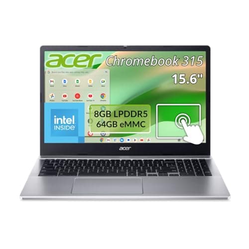 Image of Acer Chromebook 315 CB315-5HT-C66N 15.6 Touchscreen Chromebook - Full HD - 1920 x 1080 - Intel N100 Quad-core [4 Core] - 8 GB Total RAM - 64 GB Flash Memory - Silver