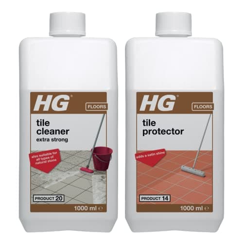 Image of Hg Tile Cleaner Extra Strong, Product 20, Professional And Powerful Tile Cleaning Formula For Floor Tiles, Flagstones & Stone Floors, Grease & Dirt Super Remover (1 Litre) - 435100106