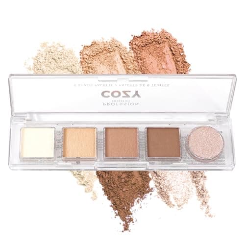 Image of Profusion Cosmetics Mini Essentials 5 Shades Eyeshadow Palette Features Richly Pigmented Colors with Travel-Friendly Design and Crease-Free Formula - Cozy