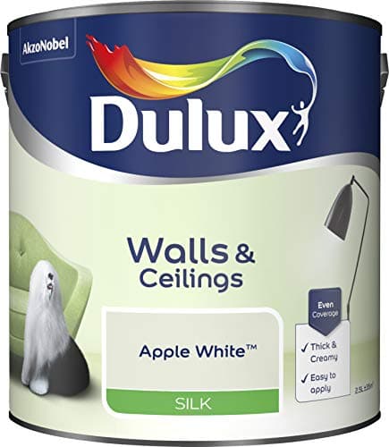 Image of Dulux Paints 2.5 Litre Ready Mixed Silk Apple White