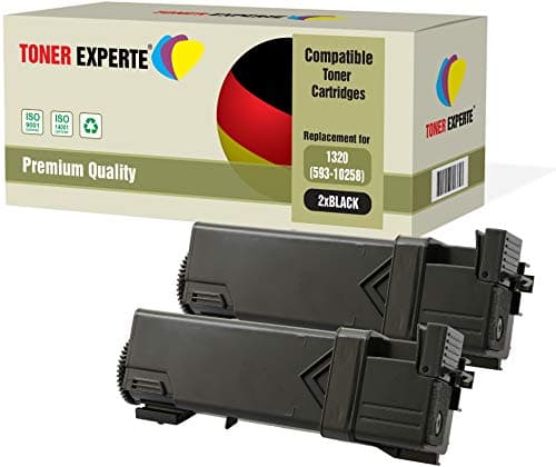 Image of TONER EXPERTE 2-Pack Compatible with 593-10258 Black Premium Toner Cartridges for Dell 1320c, 1320cn