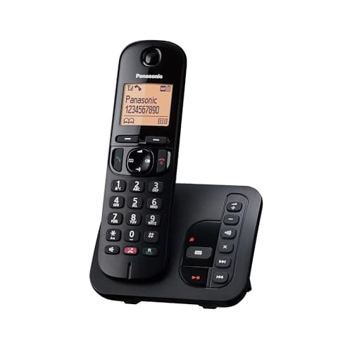 Image of Panasonic KX-TGC260 Digital Cordless Phone: 18-min answering machine, dedicated call block button, an easy-to-read dot-matrix display and a hands-free speakerphone