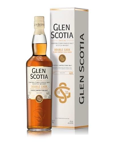 Image of Glen Scotia Single Malt Whisky: Double Cask, 70cl (46% ABV) |Award-Winning Campbeltown Whisky Matured in First-Fill Bourbon, Finished in PX Sherry Casks Rich & Spicy Fruit with Notes of Toffee & Fudge
