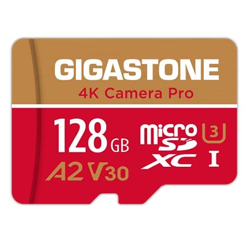 Image of 【5-Years Data Recovery】GIGASTONE 128GB Micro SD Card, 4K Video Recording for GoPro, Action Camera, DJI, Drone, Nintendo-Switch, R/W up to 100/50 MB/s MicroSDXC Memory Card UHS-I U3 A2 V30 C10