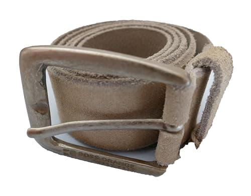 Image of BOSS Hugo men beige leather belt - JESOF 50245565 (90)