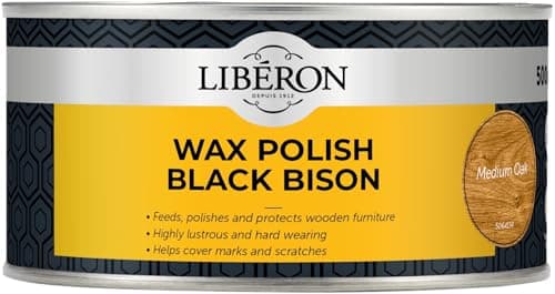 Image of Libéron Wax Polish Black Bison Paste Medium Oak 500ml