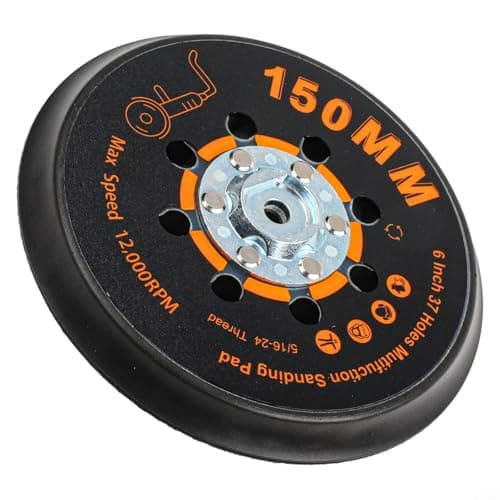 Image of 6 Inch Sander Backing Pad with 37 Holes 150mm, for MAXXT, for Orbital Sander and Polisher, Max Speed 12,000 RPM