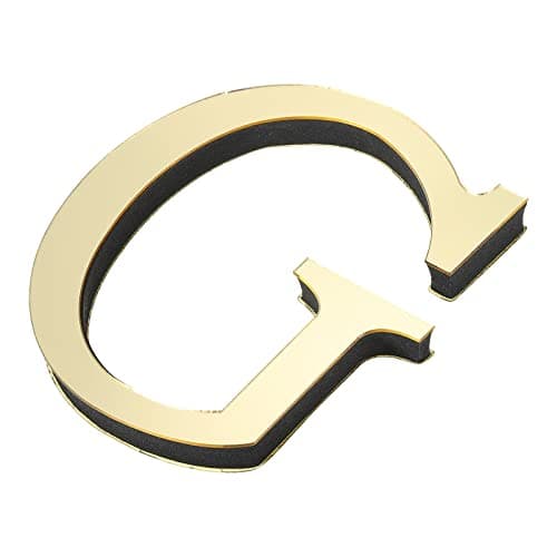 Image of PATIKIL 3D Acrylic Alphabet Mirror Wall Stickers Letter G Self-Adhesive Home Decor Letter Sign Art Sticker Decal for DIY Home Decoration Light Gold