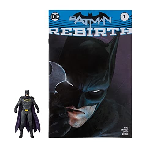 Image of McFarlane Toys, DC Page Punchers, 3-Inch Batman Action Figure With 5 Points of Articulation, Collectible Figure With Rebirth Comic Book - Ages 12+