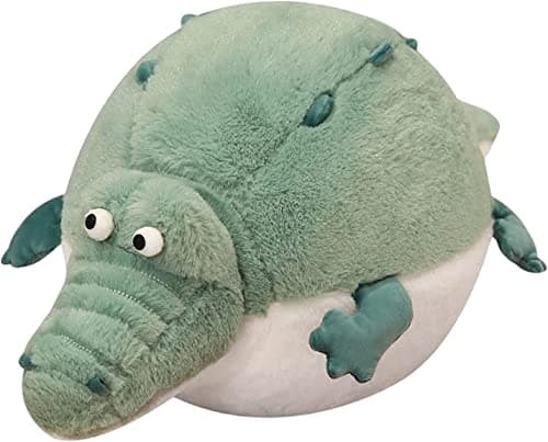 Image of Annco Cuddly Chubby Round Crocodile Plush Toy,Soft Plush Pillow for Sofa and Bedroom,Funny Alligators Plush Toys for Boys and Girls Christmas and Birthday Gifts (Crocodile, 50cm(19.7"))
