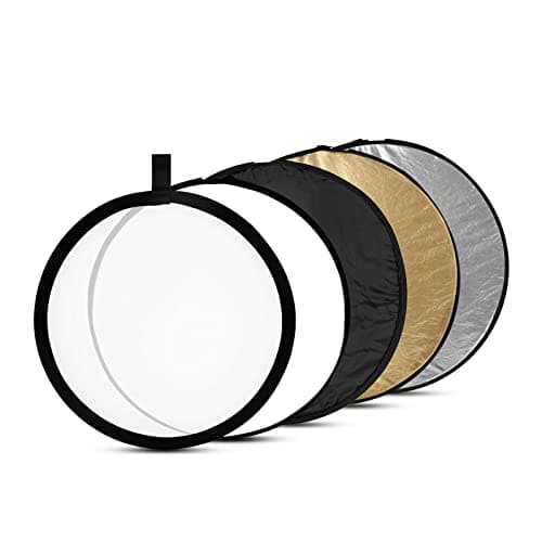Image of SMALLRIG 5-in-1 Photography Reflector, 22"(60cm) Portable Light Reflectors Diffuser Collapsible Multi Disc, Translucent, Silver, Gold, White and Black for Studio and Outdoor Lighting - 4126