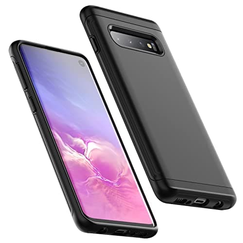 Image of JETech Heavy Shockproof Case for Samsung Galaxy S10, Dual Layer Rugged Protective Phone Cover with Shock-Absorption (Black)