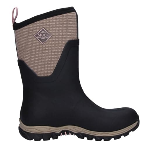 Image of Muck Boots Womens Arctic Sport II Mid Rubber Textile Black Tweed Boots 9 UK