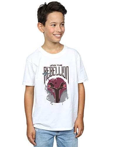 Image of Star Wars Boys Rebels Rebellion T-Shirt White 9-11 Years