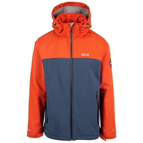 Image of DLX Men's Softshell Jacket Moyler - Waterproof: 15000mm, Breathable: 10000mvp, Windproof, Recycled Materials, Textured Fleece, Zip-Off Hood, Water-Repellent Zips, Adjustable Hem & Cuffs, Sleeve Badge