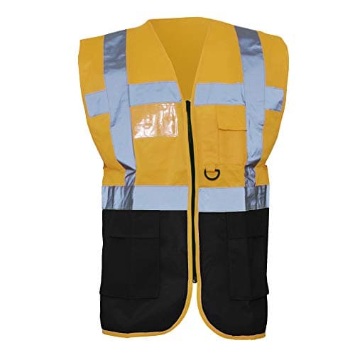 Image of Yoko Hi-Vis Premium Executive/Manager Waistcoat/Jacket (Pack of 2) (2XL) (Orange/Black)