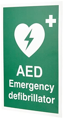 Image of Seco AED Emergency Defibrillator Sign, 200mm x 300mm - 1mm Semi Rigid Plastic