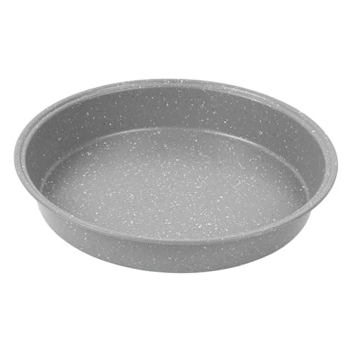 Image of Salter BW02777G Marblestone Round Cake Tin – 24cm Non-Stick Baking Pan, Lightweight & Durable Carbon Steel, Bake Cakes, Sponges, Pies & Cheesecake, Oven Safe Up to 220°C, Easy Clean, Solid Fixed Base