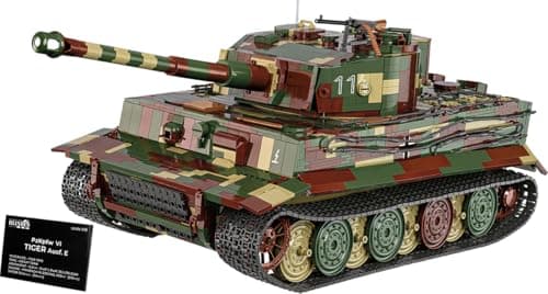 Image of COBI PzKpfw. VI TIGER, 70cm (27.6") x 30cm (11.8") x 24cm (9.4"), Green, Brown, Black