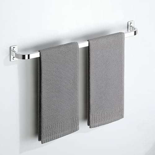 Image of Mooche Chrome Towel Rail Wall Mounted, 55CM Hand Towel Holder, SUS304 Stainless Steel Single Towel Bar for Bathroom Kitchen Home