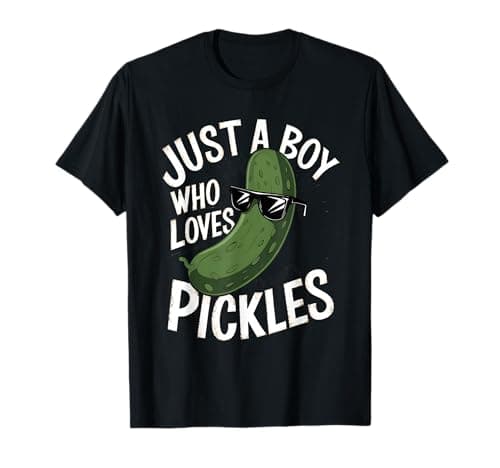 Image of Just a Boy Who Loves Pickles Pickle Teen Boys Toddler Kid T-Shirt