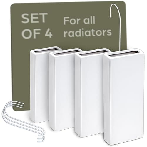 Image of Praknu Ceramic Radiator Humidifier - Set of 4 with Flexible Hanging Hook - Optimal Humidity - Energy Saving - Effective Humidity Distribution