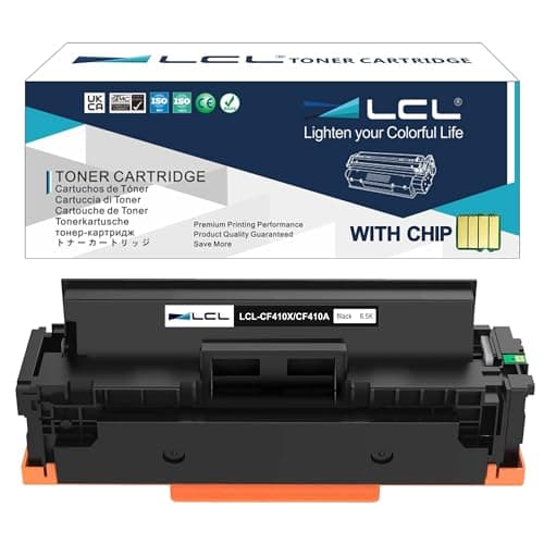 Image of LCL Compatible Toner Cartridge 410A 410X CF410A CF410X 6500 pages (1 Black) Replacement for HP Color LaserJet Pro MFP M477fnw MFP M477fdn MFP M477fdnwMFP M452dn MFP M452dw MFP M452nw MFP M377dw