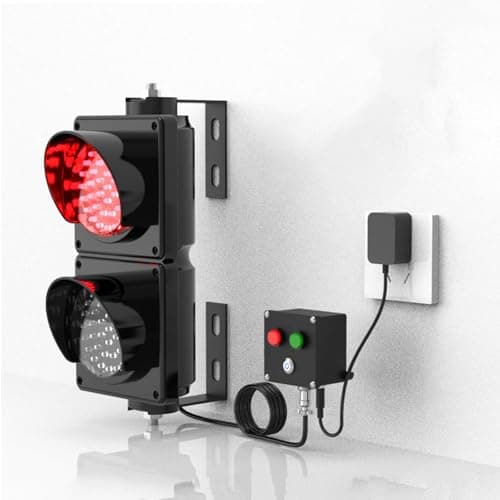 Image of XKEDNMF Industrial Signal Lamp For Wall,2 Red/Green LED Loading Dock Traffic Lights For Mounting Inside And Outside,with Control Switch,for Crossroads,factories,schools,toll Booths