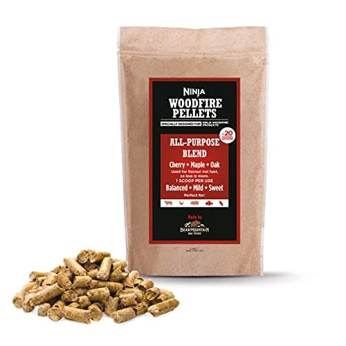 Image of Ninja Woodfire Pellets, All-Purpose Blend, 900g Bag, Up to 20 Cooking Sessions, Hardwood Pellets, Only for use with Ninja Woodfire range, XSKOGAPBPL2UK