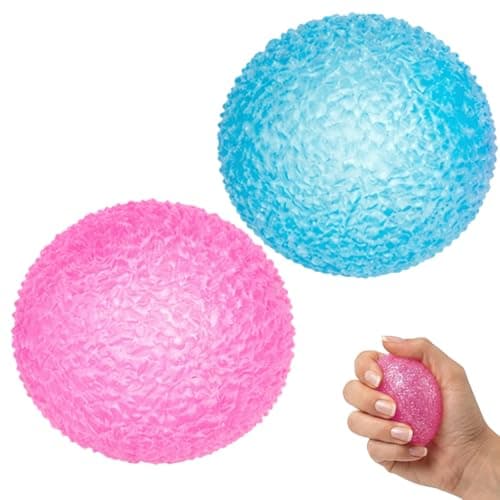 Image of 2 PCS Glitter Stress Balls, Relaxing Squeeze Companions, Portable Shimmering Sensory Balls, Perfect Desk Accessories for Home and Office Daily Use