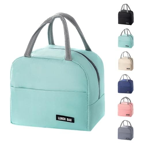 Image of SUOXU Insulated Lunch Bag for Men Women Kids Cool Bag- Reusable Thermal Food Bag Ice Pack with Leak-Proof Liner, Cooler Tote for Work, School, Picnic & Travel (5L - Light Green)