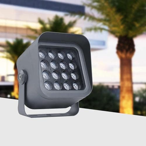 Image of THEGA LED Landscape Spotlight - IP65 Waterproof Outdoor Spot Light, AC85-265V Ground LED Landscape Light, Outdoor Floor Lamp, Long Distance Irradiation, For Building Lighting(Red Light,4w)