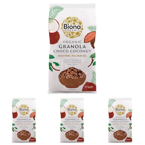 Image of Biona Organic Choco-Coconut Granola, 375g (Pack of 4)