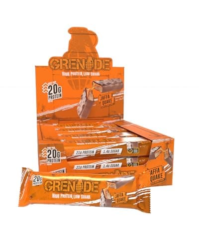 Image of Grenade High Protein, Low Sugar Bar - Jaffa Quake, 12 x 60 g