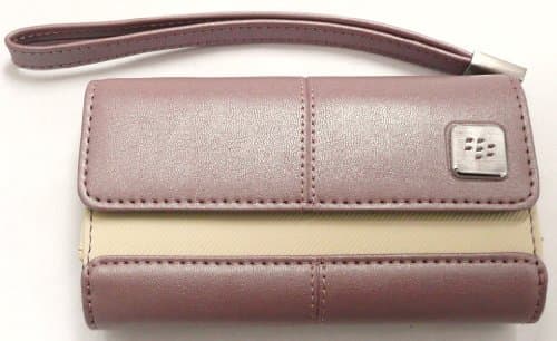 Image of GENUINE BLACKBERRY 9300 CURVE 3G PINK LEATHER FOLIO CASE IN ORIGINAL RETAIL PACKAGING