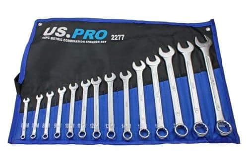 Image of US PRO 14PC Metric Combination Spanner Set 6-26MM 1985