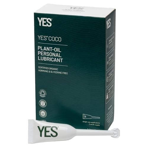 Image of YES® Coco Coconut Oil Based Personal Lubricant, Nourishing & Long-Lasting for Vaginal Dryness, Certified Organic, Natural Alternative to Silicone Lubricants (6 x 5ml Applicators)