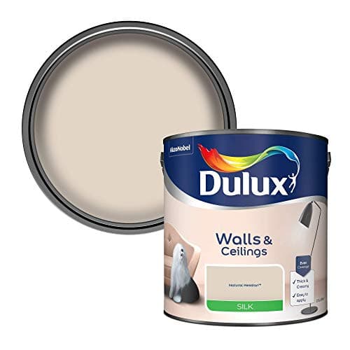 Image of Dulux Silk Emulsion Paint For Walls And Ceilings - Natural Hessian 2.5 Litres