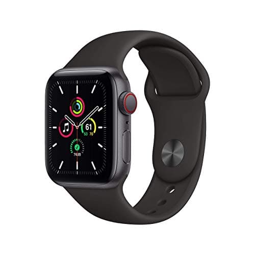 Image of Apple Watch SE 2020 (GPS + Cellular, 40MM) Space Grey Aluminium Case with Black Sport Band (Renewed)