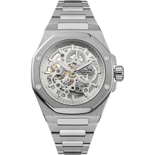 Image of Ingersoll The Faller Mens 43.5mm Automatic Watch with Grey Dial and Silver Stainless Steel Braclet I17601