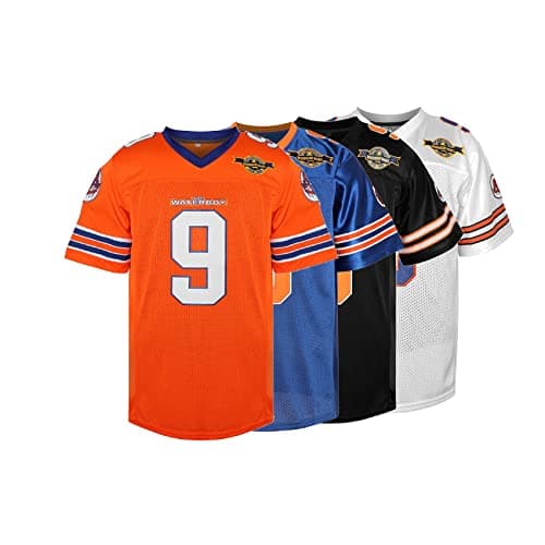 Image of Men 9 Bobby Boucher Football Jersey The Waterboy Mud Dawgs Movie Jersey Adam Sandler, Black, Large