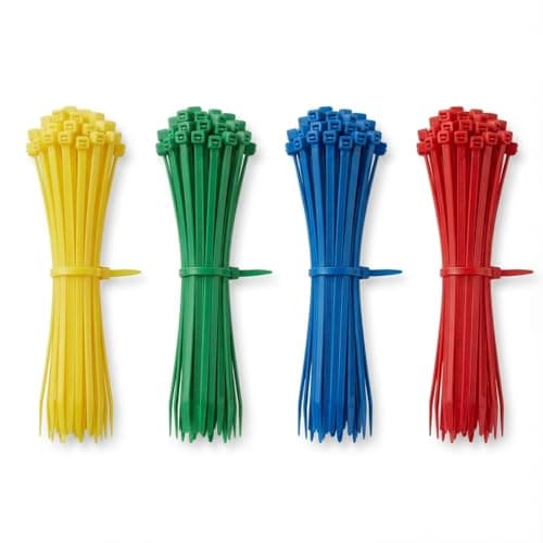 Image of 4 Colors Zip Ties Heavy Duty 200Pack:Cable Ties with High Tensile Strength, UV Resistant Wire Ties for Indoor and Outdoor Use:50pcs 6" Red Yellow Blue Green Zip Ties