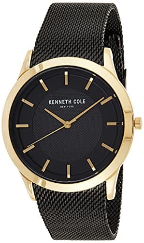 Image of Kenneth Cole New York Men's Slim Watch Japanese-Quartz Stainless-Steel Strap, Black, 19.9 (Model: KC50566001)