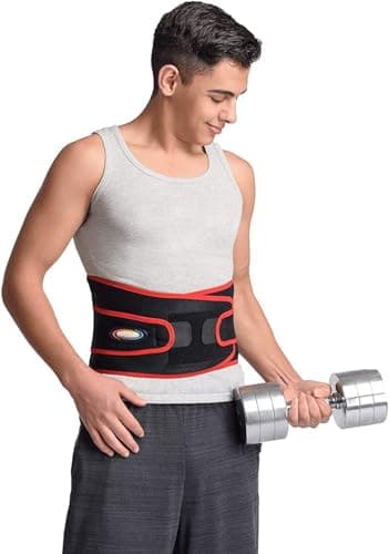 Image of MAXAR Bio-Magnetic Airprene Back Brace W/Powerful 18 Magnets, Ideal Support Belt for Lumbosacral, Heavy Lifting & Lower Back Pain, Unisex (Large)